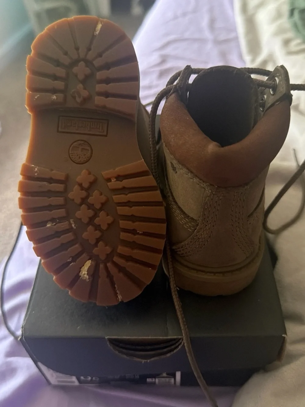 Timberland Kids Brown Lace-Up Booties(TD)